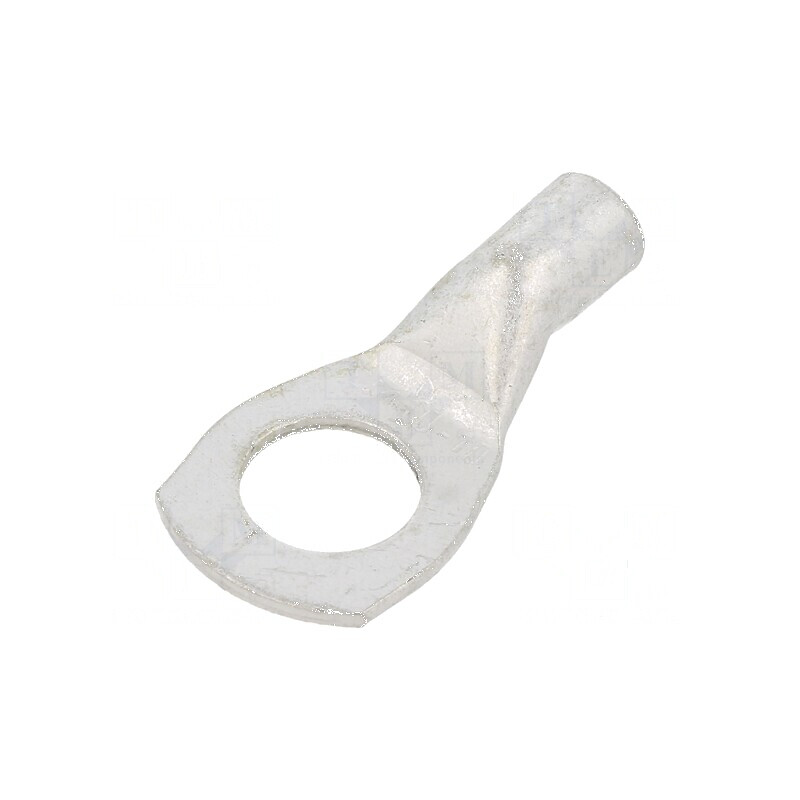Vârf inelar tubular M10 10mm² cu crimpare pe cablu cositorit - Conector electric profesional | Electronic-mag.ro | Componente El
