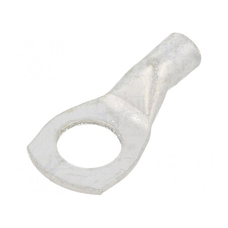 Vârf inelar tubular M10 10mm² cu crimpare pe cablu cositorit - Conector electric profesional | Electronic-mag.ro | Componente El