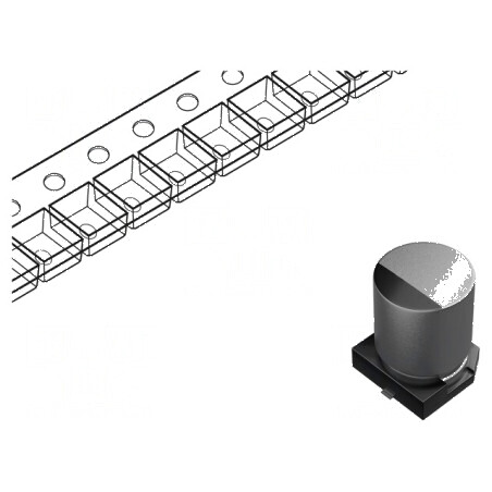 Condensator electrolitic SMD 47uF 16VDC Low ESR Ø6,3x7,7mm - Componentă electronică de înaltă performanță | Electronic-mag.ro | 