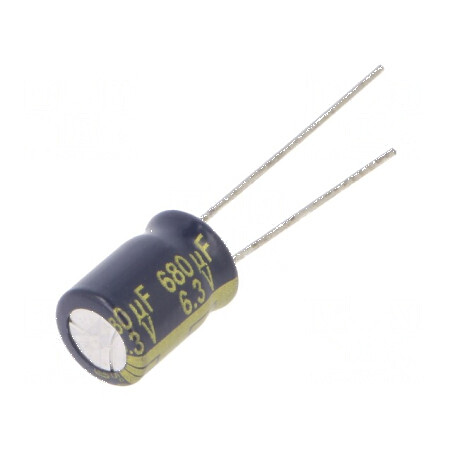 Condensator Electrolitic Low ESR THT 680uF 6,3VDC Ø8x11,5mm - Componentă Electronică de Înaltă Performanță | Electronic-mag.ro |