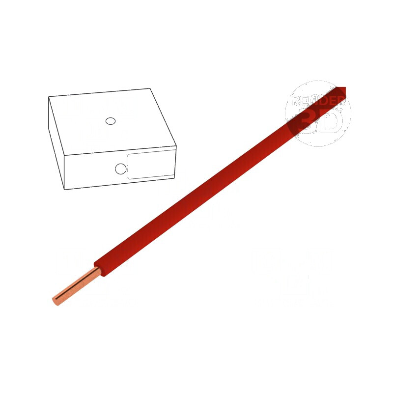 Cablu electric H05V-U 1mm² sârmă cu PVC roșu, 300V/500V, 100m, CPR: Eca | Electronic-mag.ro | Componente Electronice