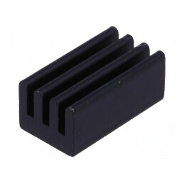 Radiator extrudat negru anodizat, dimensiuni L: 12,7mm, W: 6,35mm, H: 4,83mm | Electronic-mag.ro | Componente Electronice