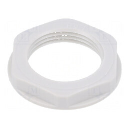 Piuliță PG16 din polistiren 30mm gri deschis, rezistentă la temperaturi de -20 până la 70°C, cu filet PG | Electronic-mag.ro | C