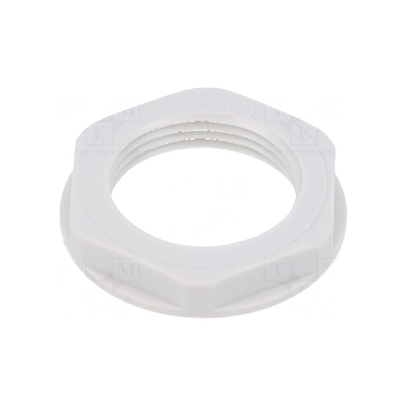 Piuliță PG16 din polistiren 30mm gri deschis, rezistentă la temperaturi de -20 până la 70°C, cu filet PG | Electronic-mag.ro | C Piuliță PG16 din polistiren 30mm gri deschis, rezistentă la temperaturi de -20 până la 70°C, cu filet PG | Electronic-mag.ro | C