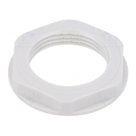 Piuliță PG16 din polistiren 30mm gri deschis, rezistentă la temperaturi de -20 până la 70°C, cu filet PG | Electronic-mag.ro | C