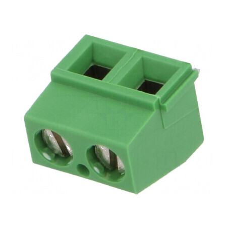 Regletă de conexiuni pentru PCB unghi 90° 5,08mm, 2 piste, 300V | Electronic-mag.ro | Componente Electronice