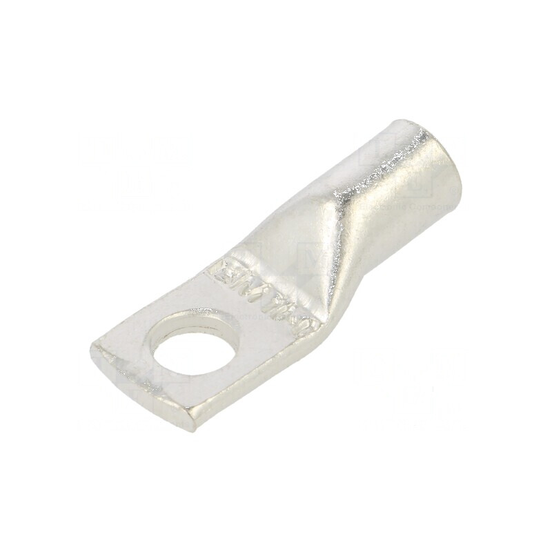 Vârf inelar tubular M6 16mm² crimpat pe cablu cositorit 6AWG - Conexiune electrică profesională | Electronic-mag.ro | Componente