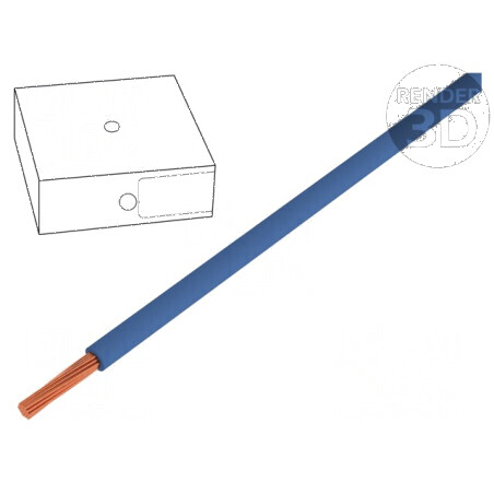 Cablu H07V-K litat cu secțiune de 1,5mm², izolație PVC albastru închis, pentru tensiuni de 450V/750V | Electronic-mag.ro | Compo