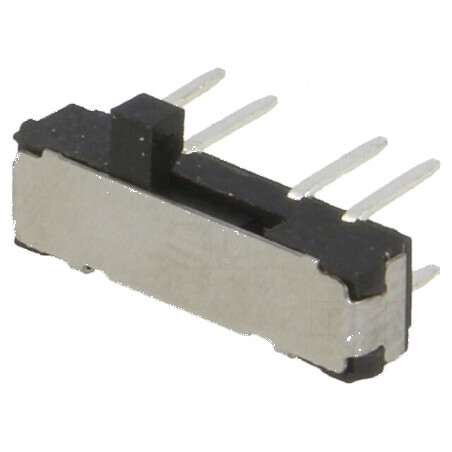 Comutator glisant DP3T 0,3A/6VDC OFF-ON-ON pentru aplicații electrice Nr. term: 8 | Electronic-mag.ro | Componente Electronice