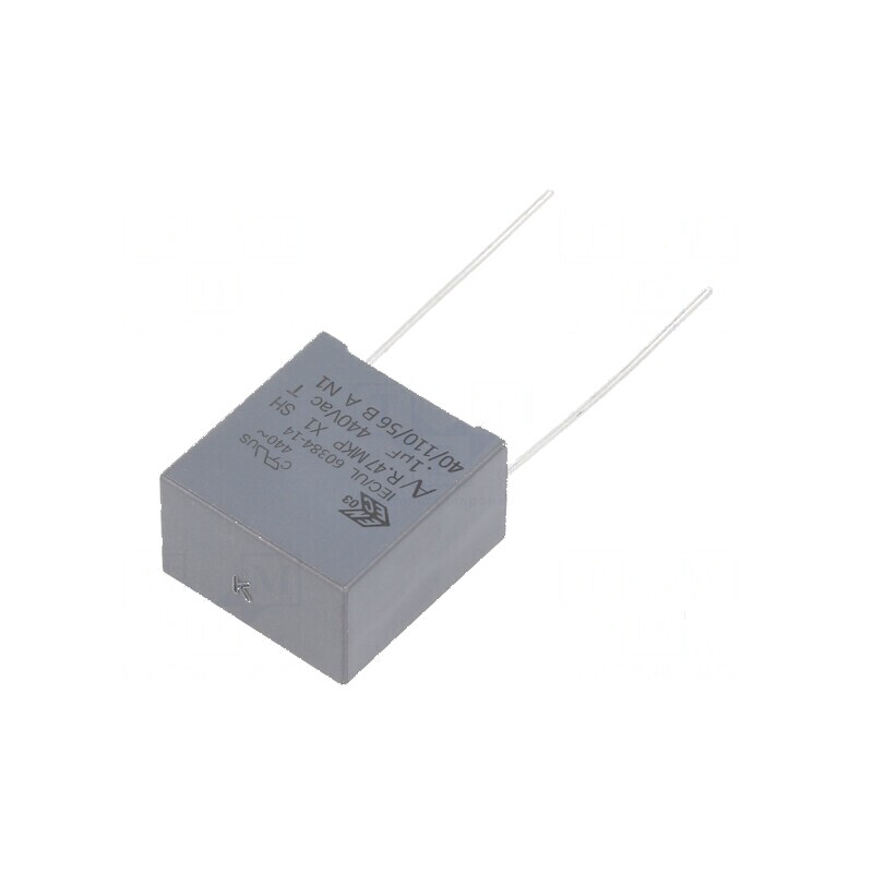 Condensator Polipropilenă X1 R47 0,1uF THT 18x19x11mm | Electronic-mag.ro | Componente Electronice