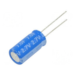 Supercondensator THT 7F 2,7VDC Ø10x20mm - Capacitor de stocare energie pentru aplicații electrice | Electronic-mag.ro | Componen