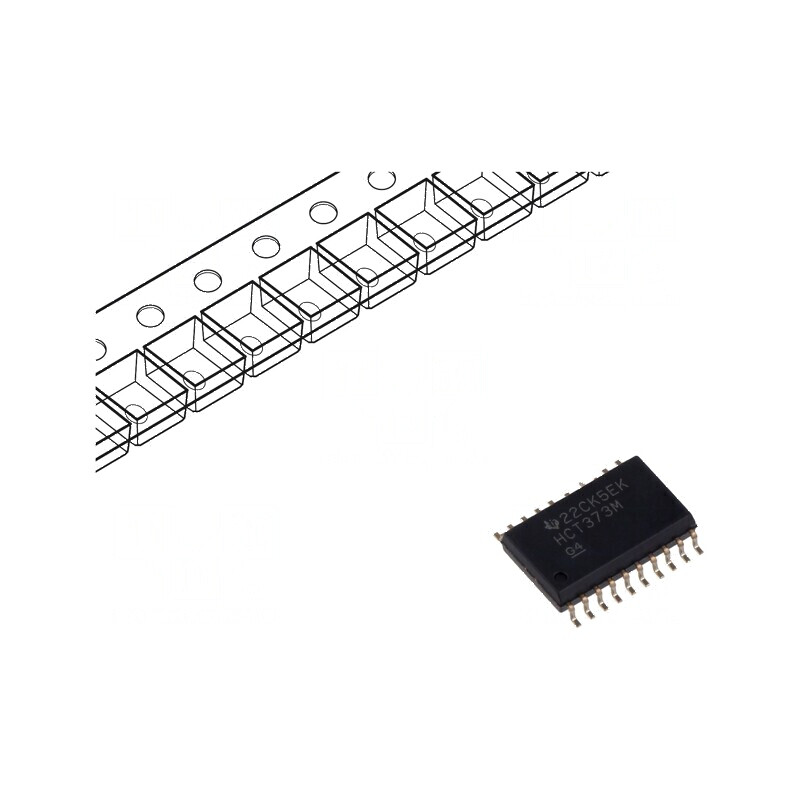 Clichet digital transparent IC D Ch: 8, 4,5÷5,5VDC SMD SOIC20 pentru aplicații electronice | Electronic-mag.ro | Componente Elec