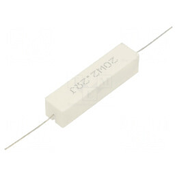 Rezistor bobinat cu ciment THT 2,2Ω 20W ±5% 13x13x60mm - Componentă electronică de înaltă calitate | Electronic-mag.ro | Compone
