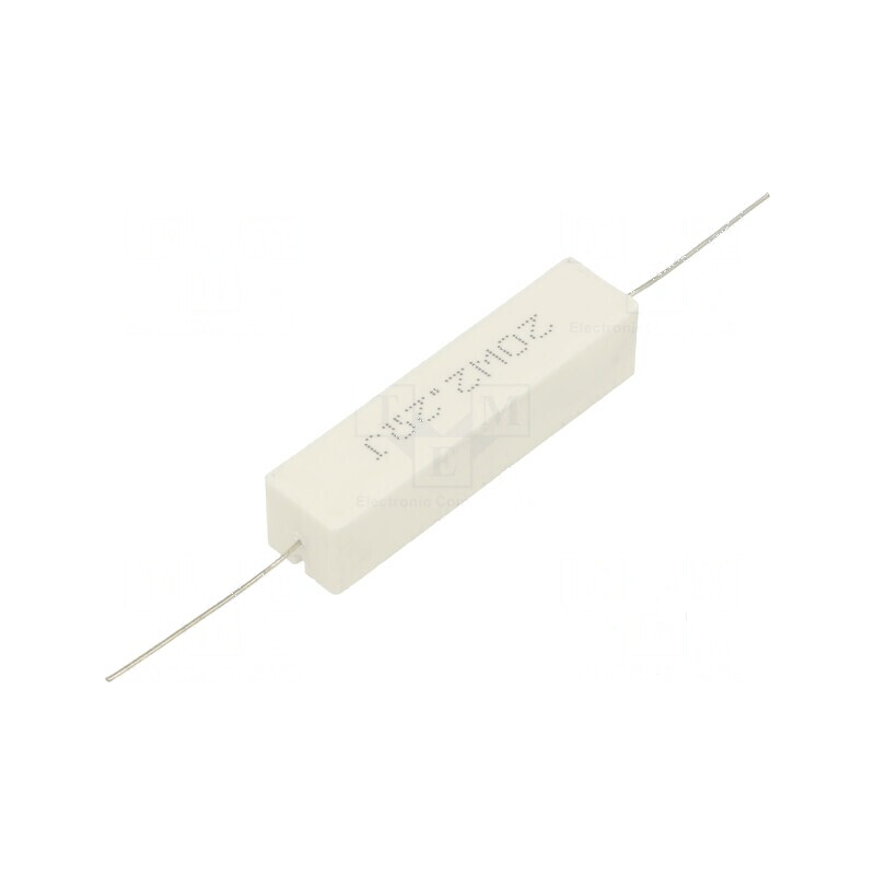 Rezistor bobinat cu ciment THT 2,2Ω 20W ±5% 13x13x60mm - Componentă electronică de înaltă calitate | Electronic-mag.ro | Compone