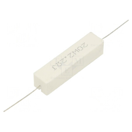 Rezistor bobinat cu ciment THT 2,2Ω 20W ±5% 13x13x60mm - Componentă electronică de înaltă calitate | Electronic-mag.ro | Compone