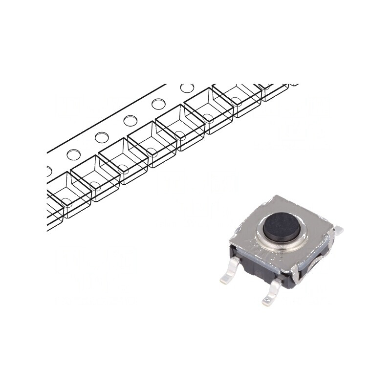 Microîntrerupător TACT SPST-NO 0,05A/32VDC SMT - Pozitie 2, Fara 2N | Electronic-mag.ro | Componente Electronice