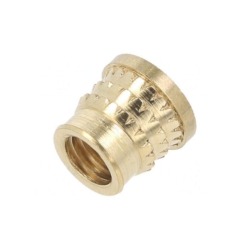Adaos filetat din alamă M6, Lungime 7,7mm, pentru Plastic MULTISERT® - Accesorii de Montaj | Electronic-mag.ro | Componente Elec Adaos filetat din alamă M6, Lungime 7,7mm, pentru Plastic MULTISERT® - Accesorii de Montaj | Electronic-mag.ro | Componente Elec