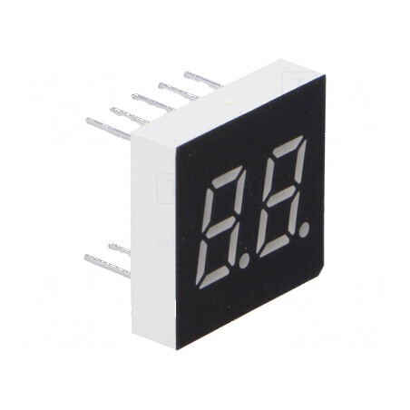 Afișaj LED cu 7 segmente, 7,62 mm, 0,3 Nr. car: 2, roșu, 4 mcd, pentru aplicații electrice | Electronic-mag.ro | Componente Elec