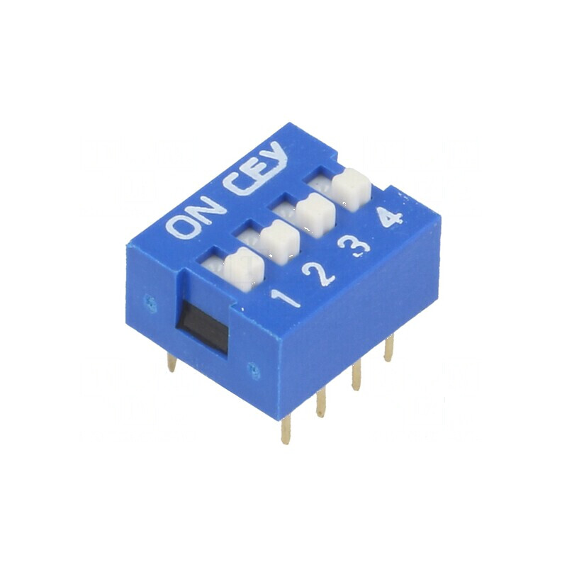 Comutator DIP-SWITCH 4 Secțiuni ON-OFF 0,05A/12VDC pentru Control Electromecanic | Electronic-mag.ro | Componente Electronice Comutator DIP-SWITCH 4 Secțiuni ON-OFF 0,05A/12VDC pentru Control Electromecanic | Electronic-mag.ro | Componente Electronice