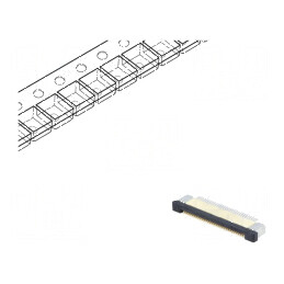 Conector FFC/FPC Orizontal ZIF 30 PIN SMT 500mA Cositorit - Componentă Electronică de Înaltă Calitate | Electronic-mag.ro | Comp