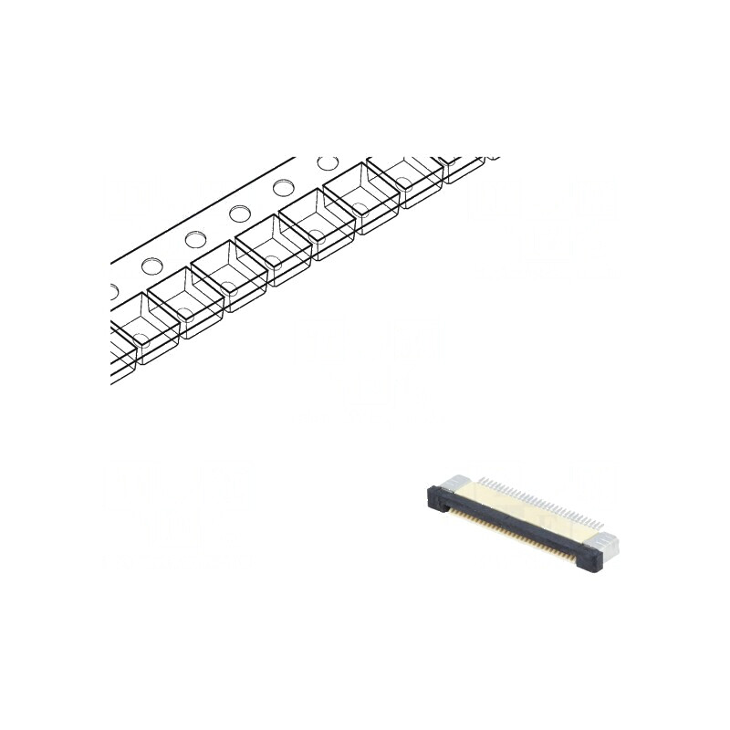 Conector FFC/FPC Orizontal ZIF 30 PIN SMT 500mA Cositorit - Componentă Electronică de Înaltă Calitate | Electronic-mag.ro | Comp
