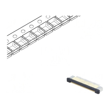 Conector FFC/FPC Orizontal ZIF 30 PIN SMT 500mA Cositorit - Componentă Electronică de Înaltă Calitate | Electronic-mag.ro | Comp