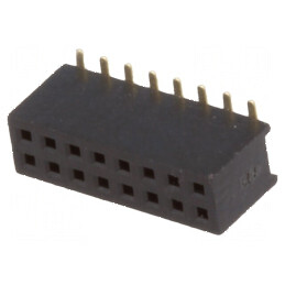 Conector şiruri pini soclu mamă, 16 pini, 1,27mm, SMT 2x8, pentru aplicații electronice | Electronic-mag.ro | Componente Electro