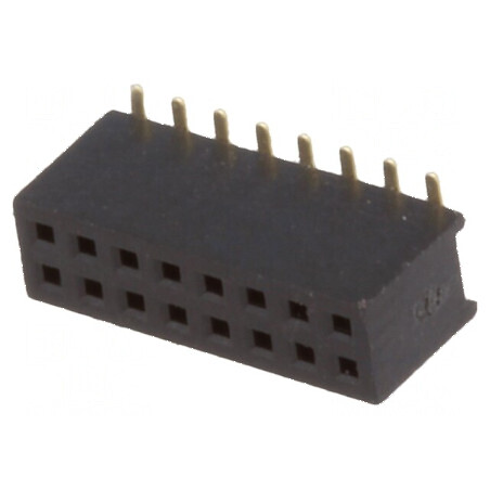 Conector şiruri pini soclu mamă, 16 pini, 1,27mm, SMT 2x8, pentru aplicații electronice | Electronic-mag.ro | Componente Electro