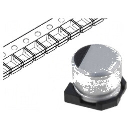 Condensator Electrolitic Low ESR SMD 47uF 35VDC Ø8x6,2mm - Componentă Electronică de Înaltă Performanță | Electronic-mag.ro | Co