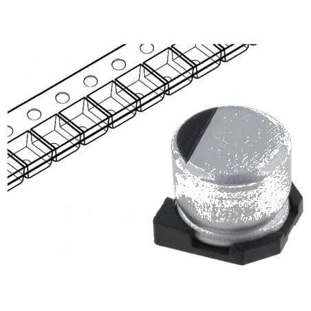Condensator Electrolitic Low ESR SMD 47uF 35VDC Ø8x6,2mm - Componentă Electronică de Înaltă Performanță | Electronic-mag.ro | Co
