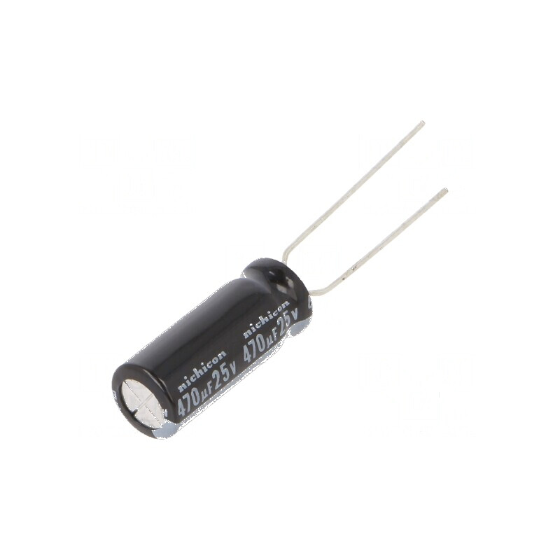 Condensator electrolitic low ESR THT 470uF 25VDC Ø8x20mm - Componentă electronică de înaltă performanță | Electronic-mag.ro | Co