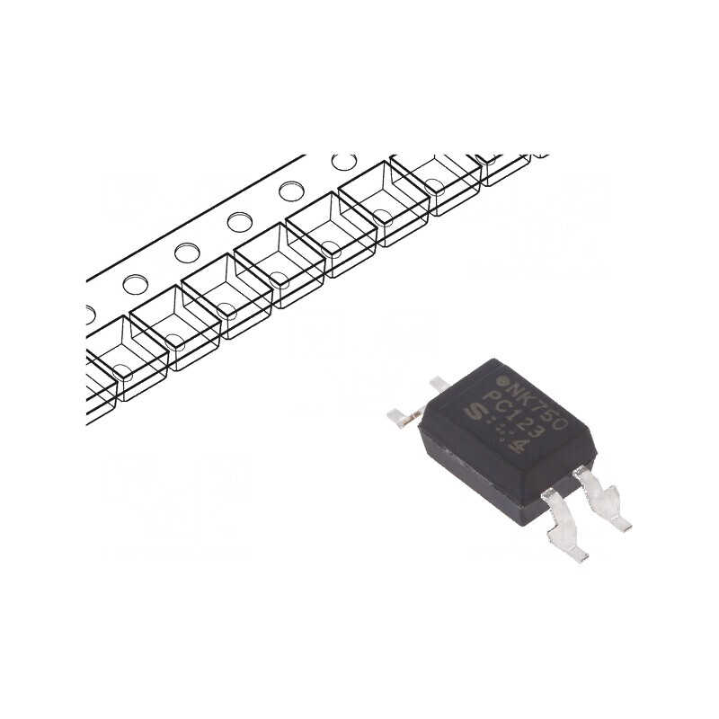 Optocuplor SMD cu 1 Canal, Iesire Tranzistori, Izolatie 5kV, Tensiune Colector-Emetator 80V | Electronic-mag.ro | Componente Ele