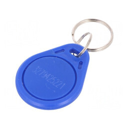 Breloc RFID ISO/IEC14443-3-A din plastic albastru, frecvență 13,56MHz, pentru acces și identificare | Electronic-mag.ro | Compon