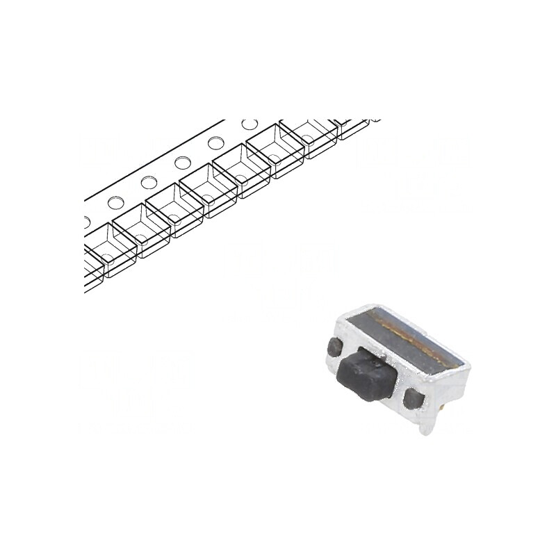 Microîntrerupător TACT SPST-NO 0,02A/12VDC THT - Pozitie 2, Fara Accesorii | Electronic-mag.ro | Componente Electronice