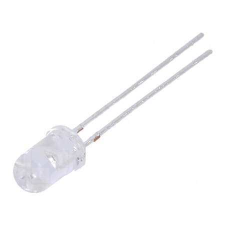 Emițător IR 5mm 830nm Transparent 50mW 20° THT 100mA pentru Aplicatii Electronice | Electronic-mag.ro | Componente Electronice