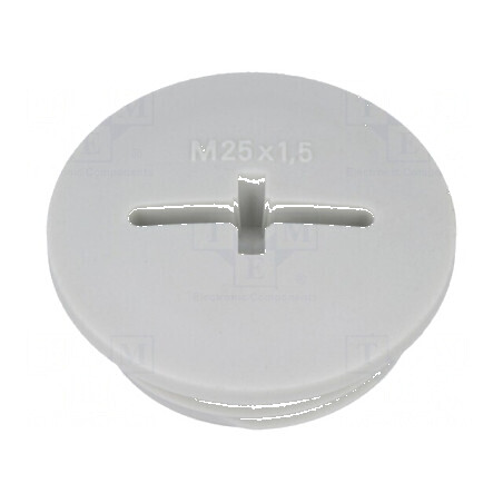 Capac de protecție M25 1,5 IP54 din poliamidă gri deschis, 8mm - soluție durabilă pentru conexiuni electrice | Electronic-mag.ro