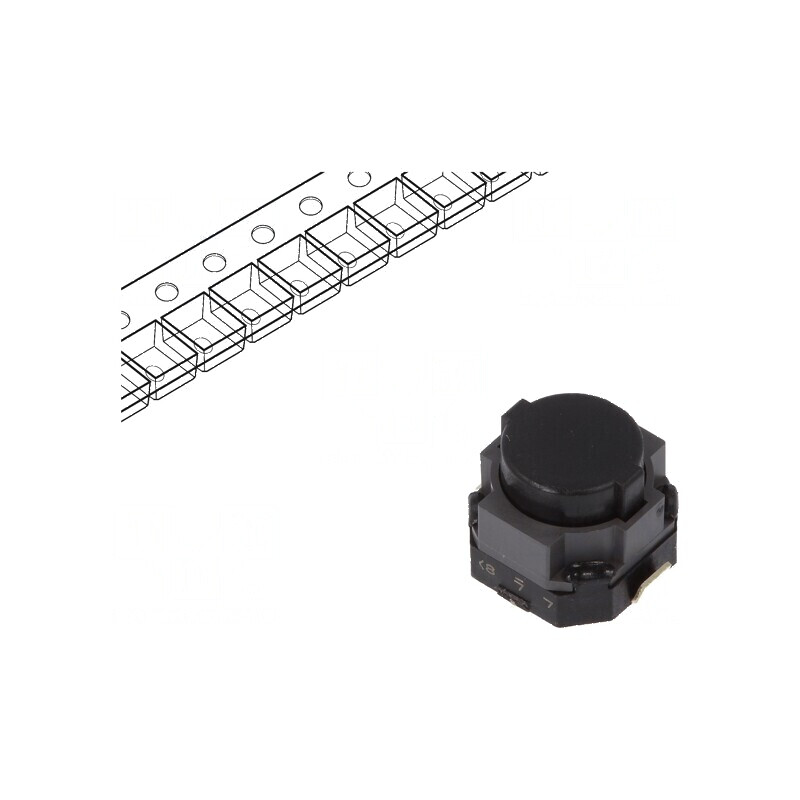 Microîntrerupător TACT SPST 2 Pozitii 0,05A 12VDC SMT Fără 3,5N | Electronic-mag.ro | Componente Electronice