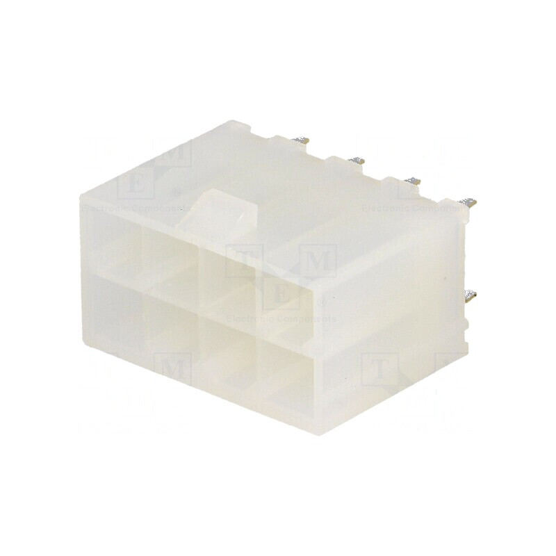 Conector Mini-Fit Jr 4,2mm PIN 8 THT pentru cablu-placă soclu tată | Electronic-mag.ro | Componente Electronice