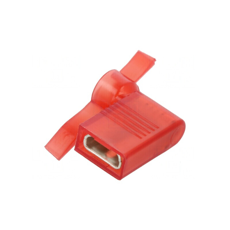 Terminal plat 6,3mm mamă 0,8mm pentru cablu 0,5÷1mm² - crimpare profesională | Electronic-mag.ro | Componente Electronice