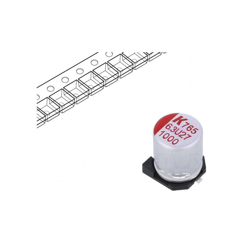 Condensator Polimeric Low ESR 1000uF 6.3VDC SMD - ESR 12mΩ | Electronic-mag.ro | Componente Electronice Condensator Polimeric Low ESR 1000uF 6.3VDC SMD - ESR 12mΩ | Electronic-mag.ro | Componente Electronice