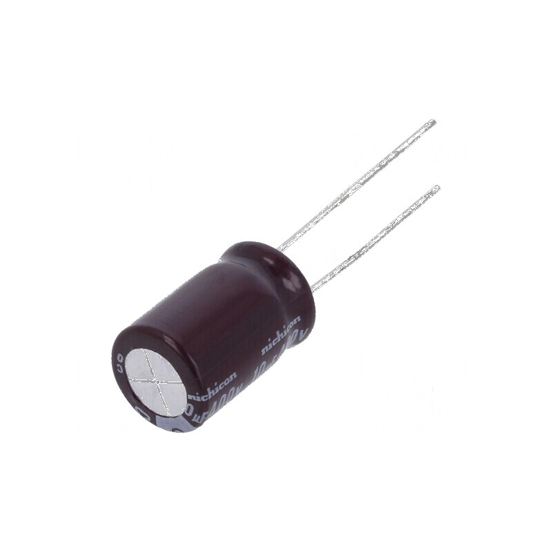 Condensator Electrolitic THT 10µF 400VDC Ø10x16mm cu Raster de 5mm | Electronic-mag.ro | Componente Electronice
