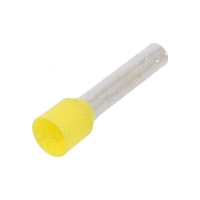 Vârf tub de capăt izolată 6mm² 18mm cositorit crimpat pentru conexiuni electrice profesionale | Electronic-mag.ro | Componente E