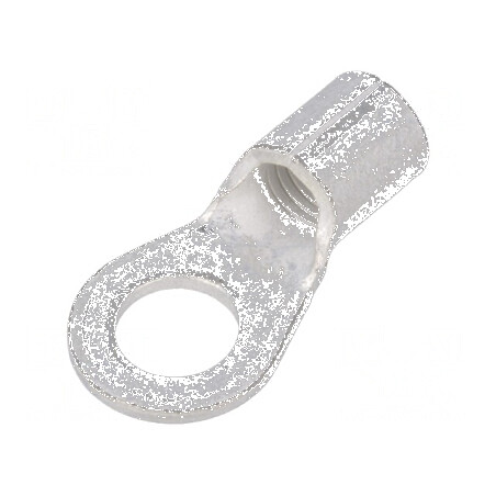 Vârf inelar M6 8mm² crimpat pe cablu neizolat cositorit - Conector electric profesional | Electronic-mag.ro | Componente Electro