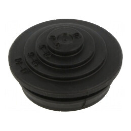 Manșon elastomer termoplastic TPE negru pentru cabluri cu diametru 0-17mm, protecție IP54 | Electronic-mag.ro | Componente Elect