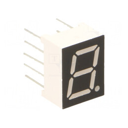 Afișaj LED cu 7 segmente 9,9mm, 0,39 Nr.car: 1, Roșie, 100mcd - Display Numeric Profesional | Electronic-mag.ro | Componente Ele