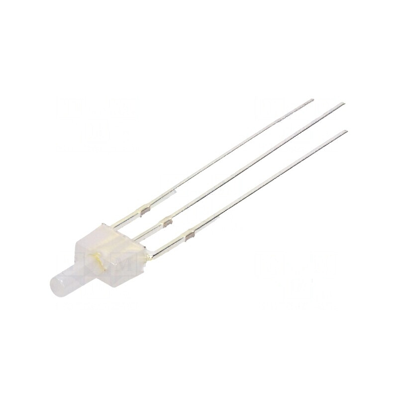 LED Bicolor 2mm Roșu/Alb Rece 330-500mcd 90° Anod 10000K | Electronic-mag.ro | Componente Electronice