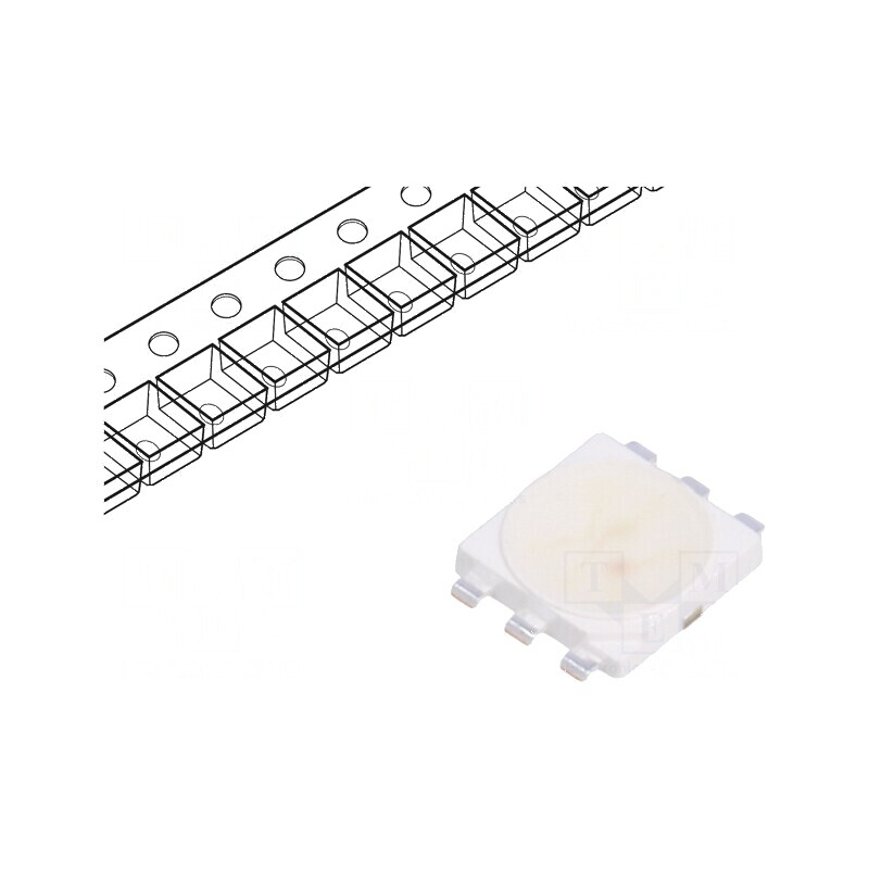 LED RGB 120° 20mA - Lumina Colorată λd: 455-475nm, 515-535nm, 613,5-631nm | Electronic-mag.ro | Componente Electronice