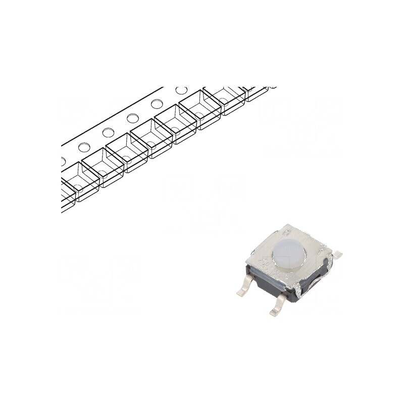 Microîntrerupător TACT SPST-NO 0,05A/32VDC SMT - Pozitie 2, Fara Contacte | Electronic-mag.ro | Componente Electronice