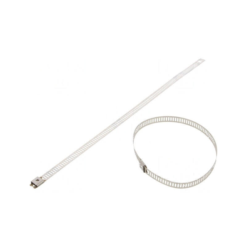 Colier de strângere din oțel natural, dimensiuni L: 250mm, W: 7mm, capacitate 445N | Electronic-mag.ro | Componente Electronice