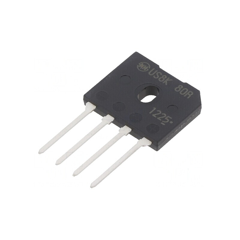 "Punte Redresoare Monofazată Urmax 800V 8A Tip D6K THT - Componentă Electronică" | Electronic-mag.ro | Componente Electronice
